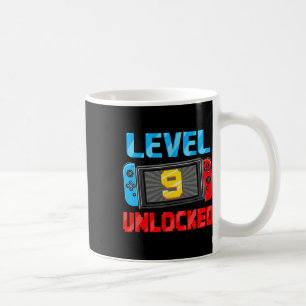 Level 9 freigeschalteter Gamer 9. Geburtstagsgesch Kaffeetasse