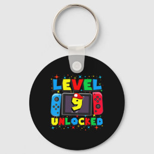Level 9 freigeschalteter Gamer 9. Geburtstagsgesch Schlüsselanhänger