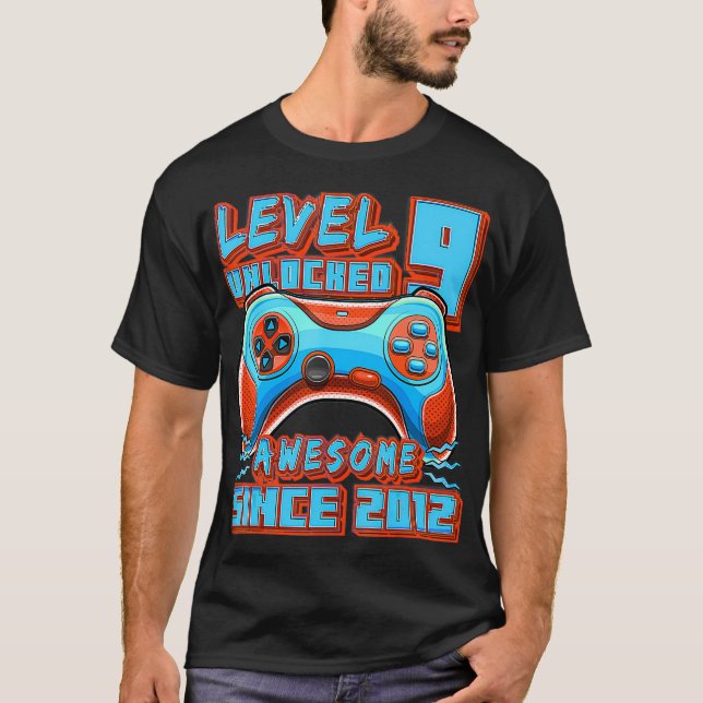 Level 9 Unlock Phantastisch 2012 Videospiel 9. Geb T-Shirt (Vorderseite)