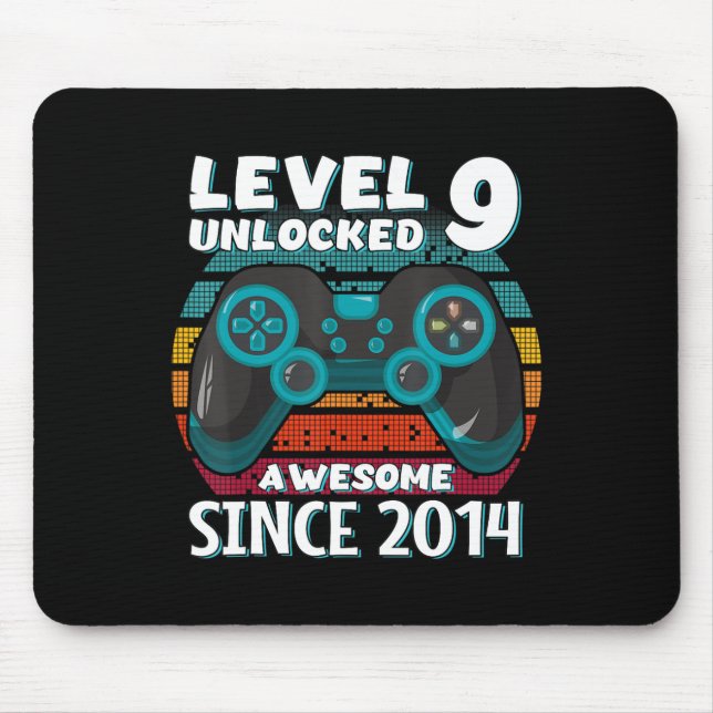 Level 9 Unlock Phantastisch 2014 Videospiel 9. Geb Mousepad (Vorne)