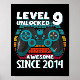 Level 9 Unlock Phantastisch 2014 Videospiel 9. Geb Poster