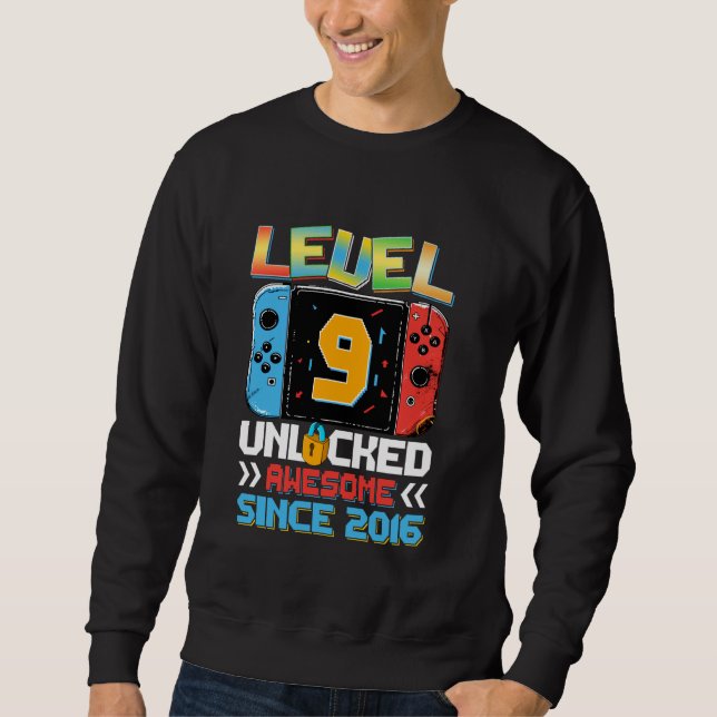 Level 9 Unlock Phantastisch 2016 Videospiel 9. Geb Sweatshirt (Vorderseite)