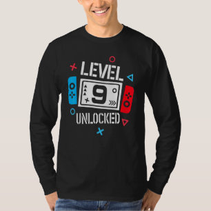 Level 9 Unlock Video Gamer 9. Geburtstag Boy Gir T-Shirt