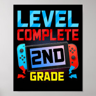 Level abgeschlossen Videospiel 2. Klasse letzter S Poster