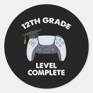 Level Abschluss Gamer Boys Sc Runder Aufkleber