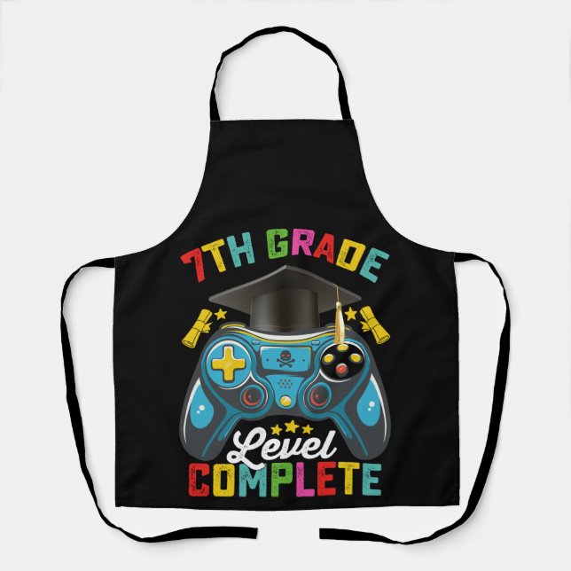 Level Abschluss Gaming Gamer Schürze (Vorderseite)
