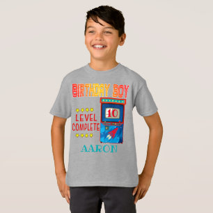 Level Complete Arcade Game Geburtstag Boy T-Shirt