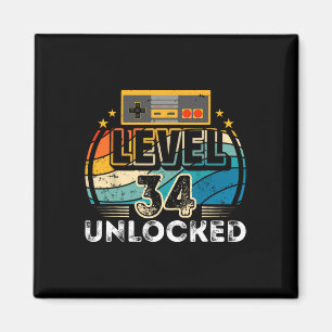 Level &# Entsperrter Geburtstagskind &# Videospi Magnet