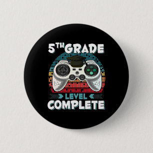 Level für kompletten Gamer 5. Klasse Abschluss Gi Button