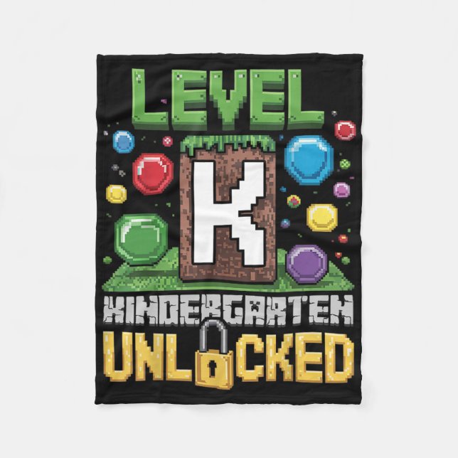 Level Kindergarten freigeschaltet Videospiel Lusti Fleecedecke (Vorderseite)
