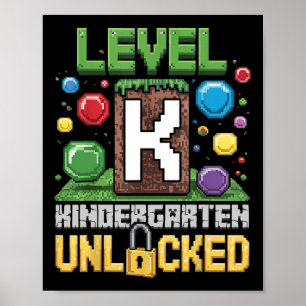 Level Kindergarten freigeschaltet Videospiel Lusti Poster