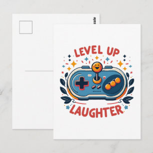 Level Lachen Postkarte