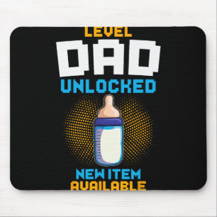 Level Papa freigeschaltet Schwangerschaftsankündig Mousepad