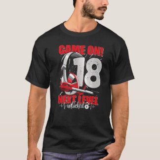Level Unlock 18. Geburtstag 18 Jahre Boy Girl Gam T-Shirt