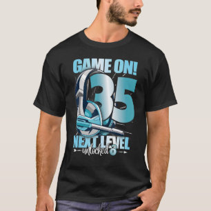 Level Unlock 35. Geburtstag 35 Jahre Mann Frau Ga T-Shirt