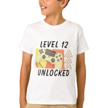Level Unlock Birthday Vintag Gamer T-Shirt für Kin
