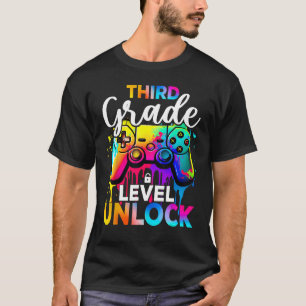 Level Unlocking Third Grade Video Gamer 3. Klasse T-Shirt