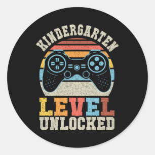 Level Unlocks 1 Day Day of School Boys 1 Runder Aufkleber