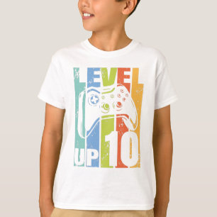 Level up 10 Shirt für 10 Jahre Gamer Geburtstag