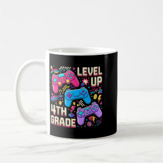 Level Up 4. Klasse Shirt Gamer Zurück zur Schule Kaffeetasse