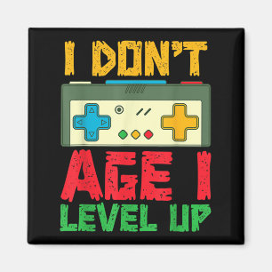 Level Up Beim Spielen Von Videospielen Gamer Gebur Magnet