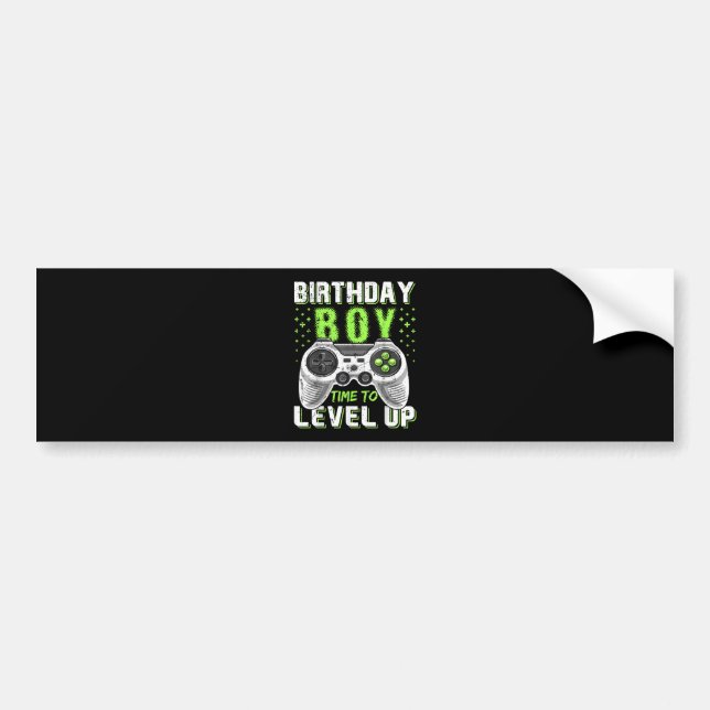 Level Up Birthday Boy Video Game Autoaufkleber (Vorne)