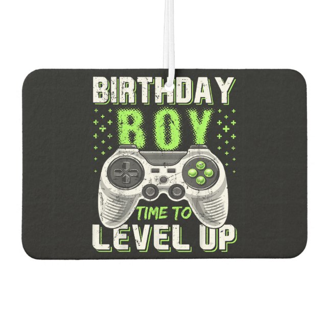Level Up Birthday Boy Video Game Autolufterfrischer (Vorderseite)