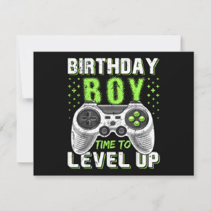 Level Up Birthday Boy Video Game Feiertagskarte