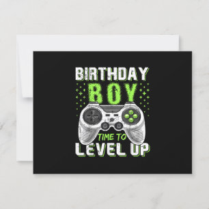 Level Up Birthday Boy Video Game RSVP Karte