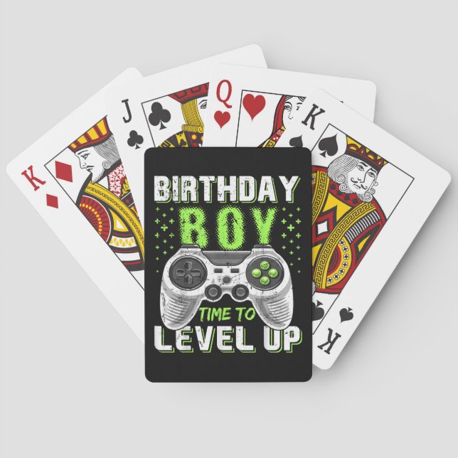 Level Up Birthday Boy Video Game Spielkarten (Rückseite)