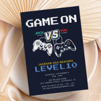 Level Up Colorful Gamer Boys Videospiel Geburtstag