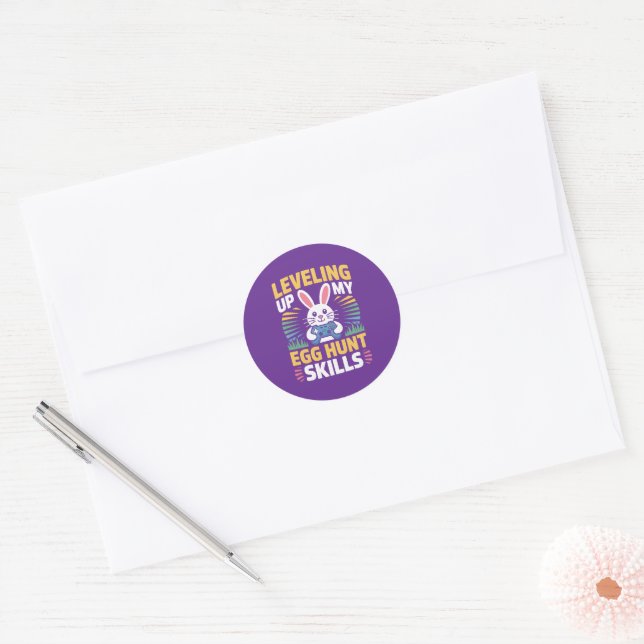 Level Up Easter Egg Hunt Gamer Bunny Sticker (Umschlag)