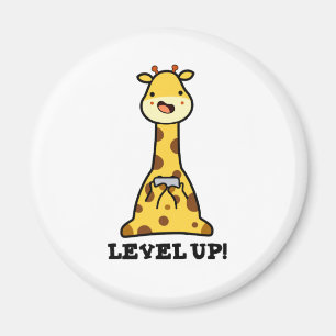 Level Up Funny Giraffe Pub Magnet