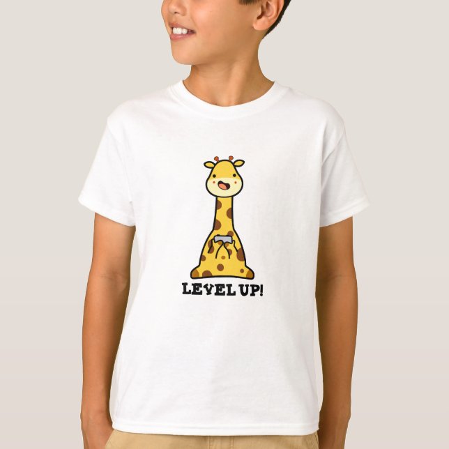 Level Up Funny Giraffe Pub T-Shirt (Vorderseite)