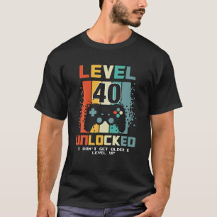 Level-Up-Gamer der Stufe 40 Geburtstag T-Shirt