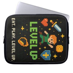 Level Up Gamer Electronics Bag - Pixel Retro Style Laptopschutzhülle