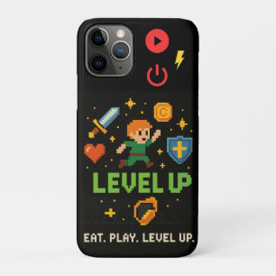 Level Up Gamer iPhone 11 Pro Hülle – Retro Pixel