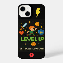 Level Up Gamer iPhone Case – Pixel Retro Style iPhone 14 Hülle