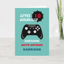 Level Up Gamer Kids Personalisiertes Alter Geburts