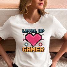 Level Up Gamer Pixel Herz