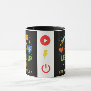 Level Up Gamer Tasse – Retro Pixel Gaming Becher