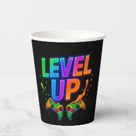 Level Up, Gamer thematisierte benutzerdefinierte F Pappbecher