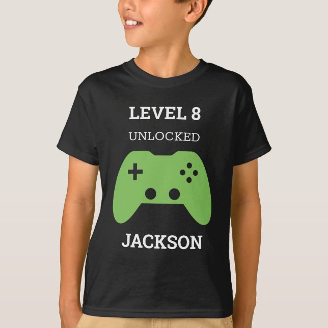 Level-Up Gamer Video Game Controller Geburtstagski T-Shirt (Vorderseite)