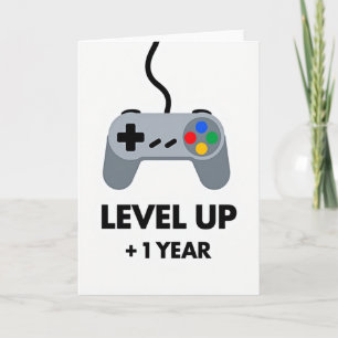 Level Up Geburtstags-Gamer-Karte Karte
