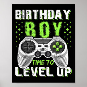 Level Up Geburtstagsjunge Videospiel - Clic Fit1 Poster
