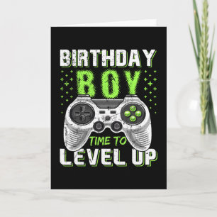 Level Up Geburtstagsjunge Videospiel - Clic Fit Karte