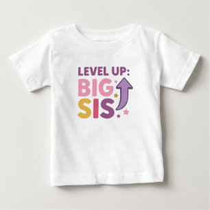 Level Up: Große Schwester Lustig und Bunt  Baby T-shirt