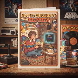 Level Up! Herzlichen Geburtstag Neffe Karte