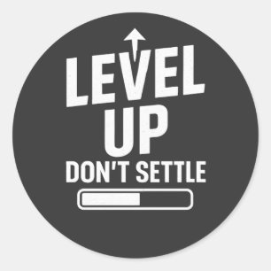 Level-Up lässt sich nicht regeln Runder Aufkleber