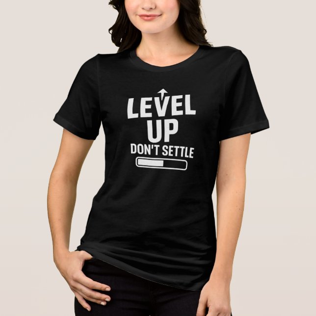 Level-Up lässt sich nicht regeln Tri-Blend Shirt (Vorderseite)
